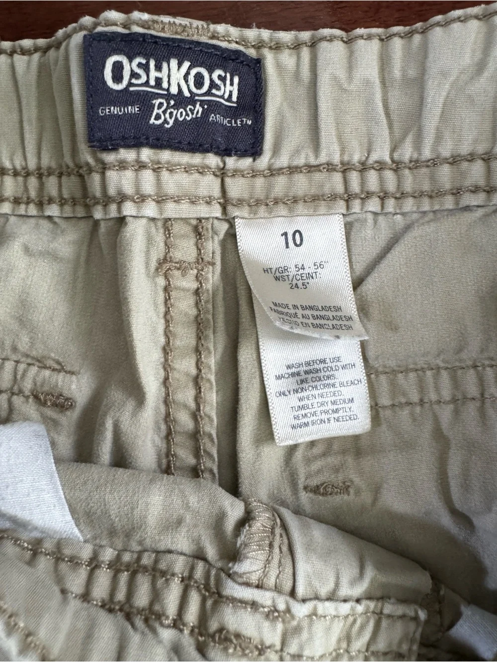 OshKosh B'gosh Men's Tan Cargo Shorts